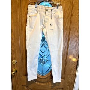 2Y Premium White Denim Jeans Skinny Slim Fit Casual Comfort Stretch Size‎ 31